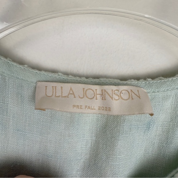 Ulla Johnson 2022 Fiona Linen Collar Cottage Handkerchief Dress - Picture 8 of 11